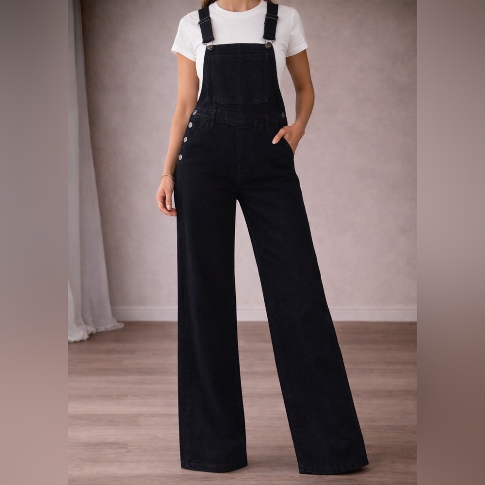 J Brand Dark Denim Women's Overalls inseam 34 inches